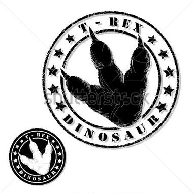 Dinosaur Stamp   Vectorillustratie