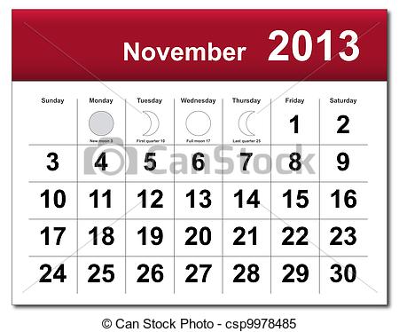 Eps10 File  November 2013 Calendar  The Eps File Includes The Version