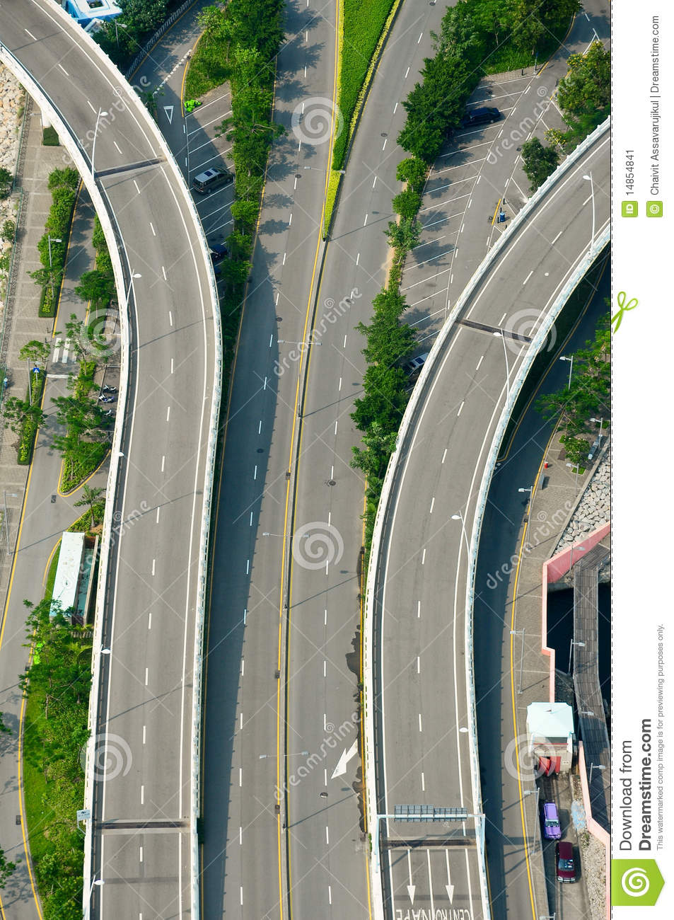 Highway Top View Stock Image   Image  14854841