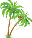 Jungle Tree Clip Art Black And White Palm Tree Vector Clipart