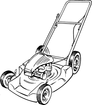 Lawn Mower Clipart Black And White   Clipart Panda   Free Clipart    