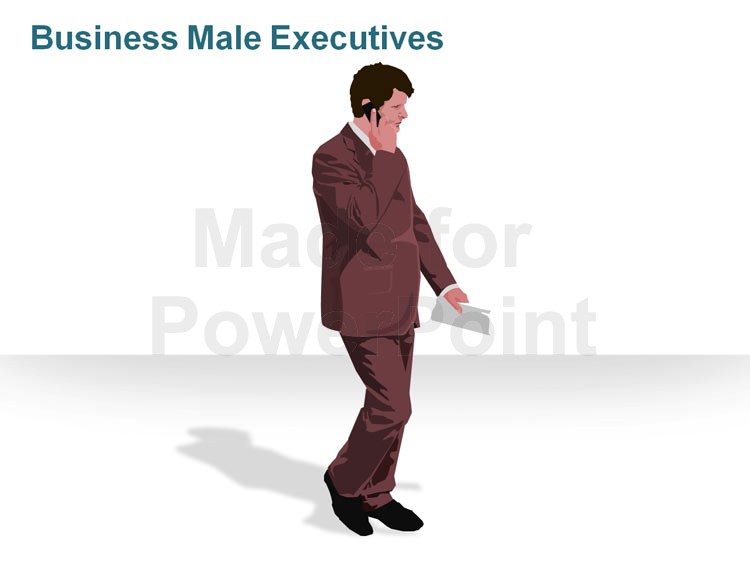 Male Silhouettes   Business Powerpoint Graphics