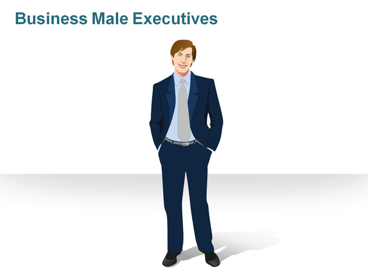 Male Silhouettes   Business Powerpoint Graphics