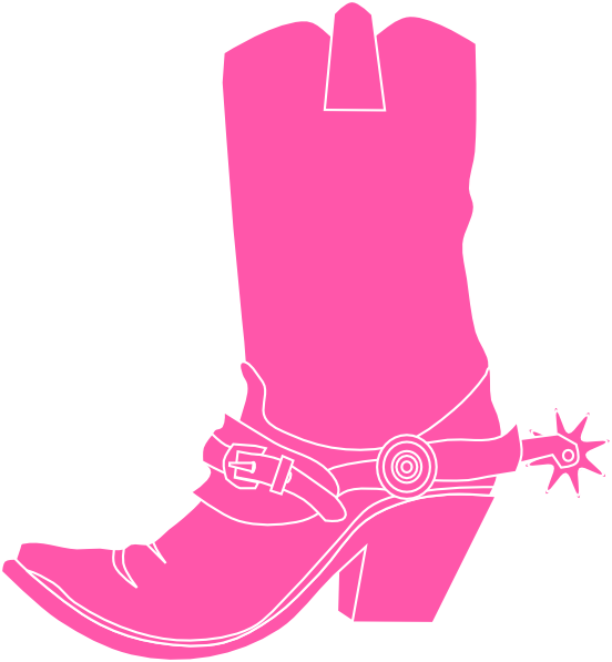 Pink Cowgirl Boot Clip Art At Clker Com   Vector Clip Art Online