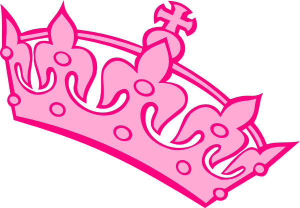 Pink Tilted Tiara Clip Art At Clker Com   Vector Clip Art Online