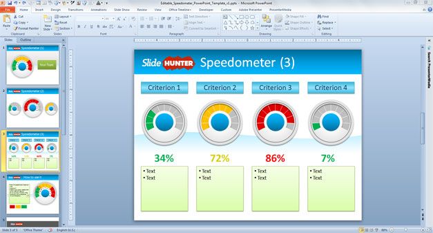 Ppt Template For Dashboards And Presentation Reports In Powerpoint