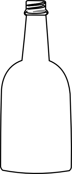 Simple Bottle Outline Clip Art At Clker Com   Vector Clip Art Online