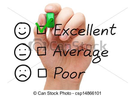 Stock Photo   Excellent Customer Service Evaluation Form   Stock Image