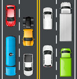 Traffic Top View Royalty Free Stock Photography