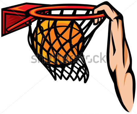 Un Pallone Da Basket In Uno Slam Dunk Clip Art   Clipartlogo Com