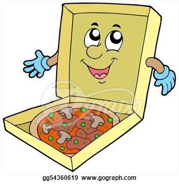 Cartoon Pizza Box   Clipart