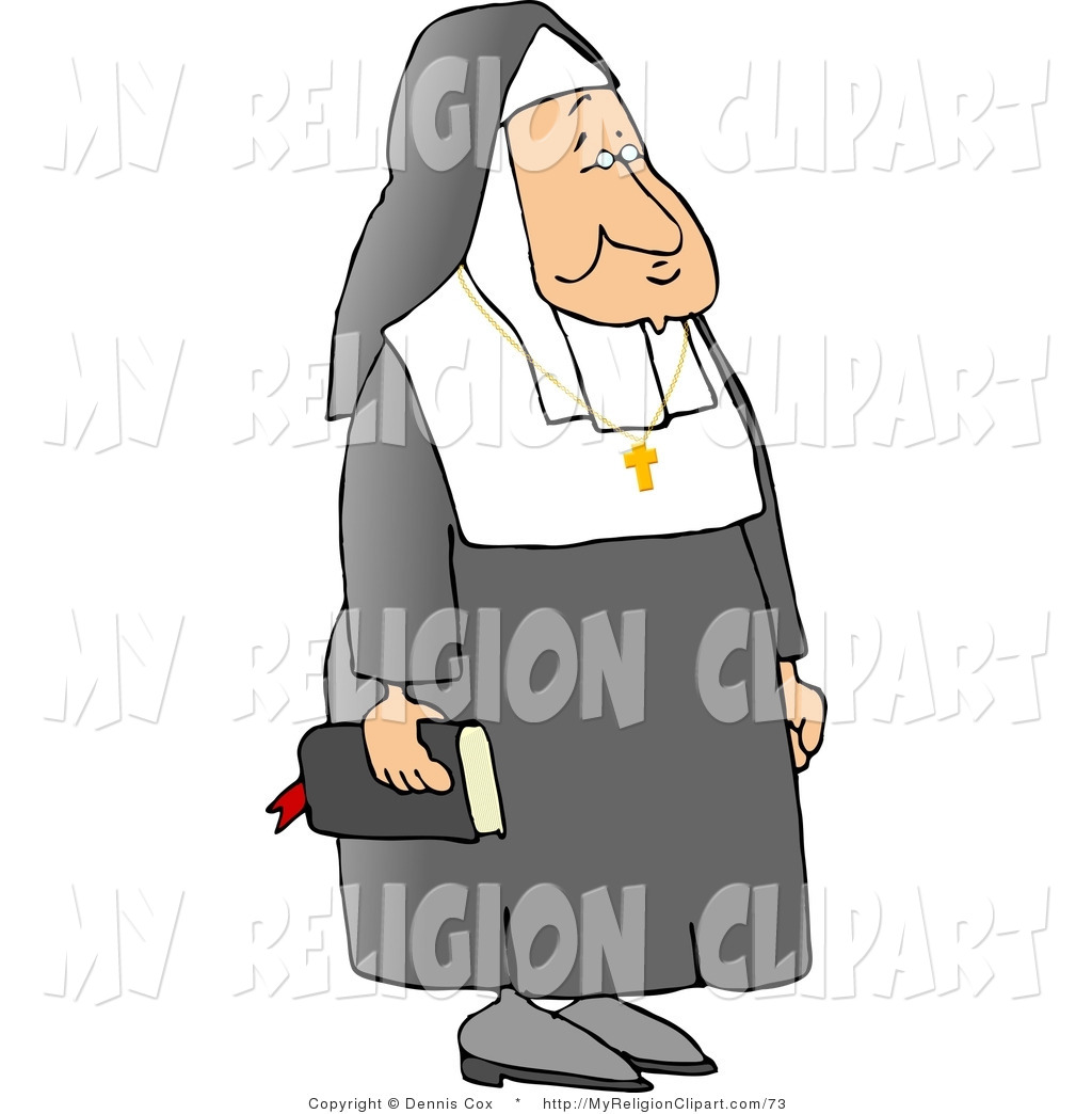 Catholic Nun Clipart A Religious Catholic Nun
