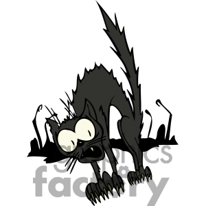 Clipart Of A Scared Black Cat   Download File To Remove The Watermark