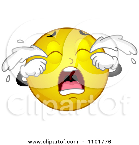 Clipart Yellow Smiley Crying   Royalty Free Vector Illustration By Bnp
