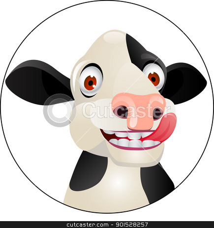 Cow Cartoon Stock Vector Clipart Vector Illustration Of Cow Cartoon