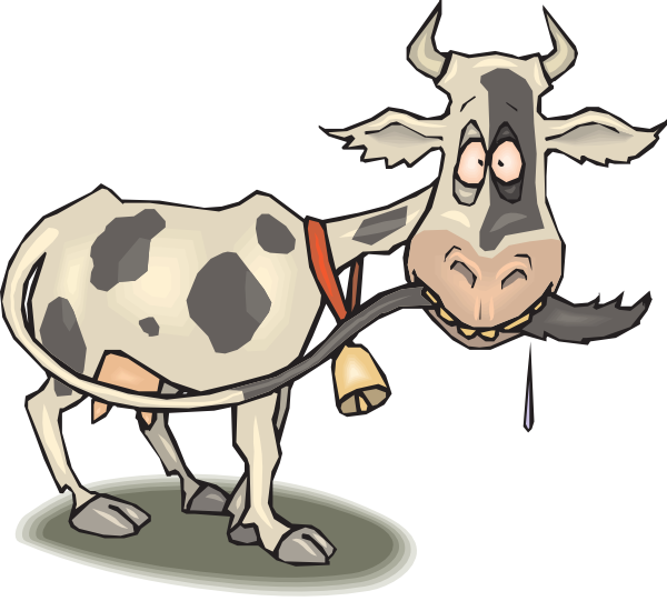 Cow Chewing Tail Clip Art At Clker Com   Vector Clip Art Online    