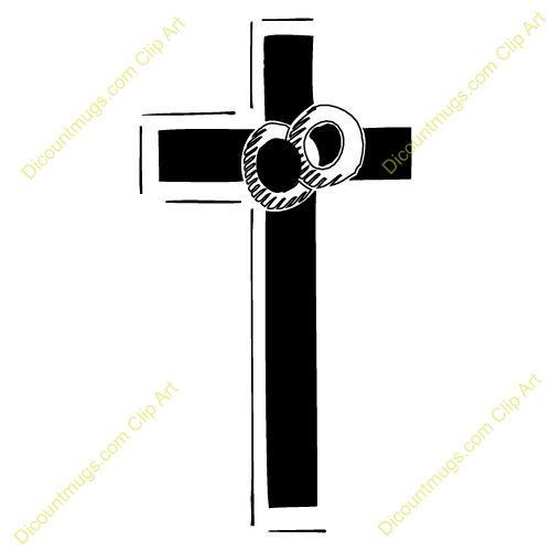 Cross And Wedding Rings Clipart Wedding Cross Clip Art