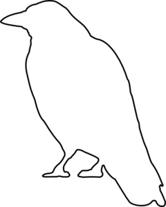 Crow Outline Clip Art   Animal   Download Vector Clip Art Online
