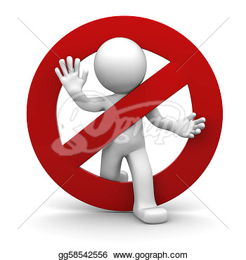 Funny Stop Sign Clipart 3d Human With Red Stop Sign