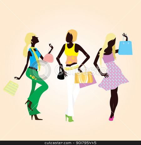 Girls Fashion On Fashion Girls Stock Vector Clipart Fashion Girls For