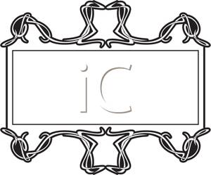 Gothic Design Frame   Royalty Free Clipart Picture