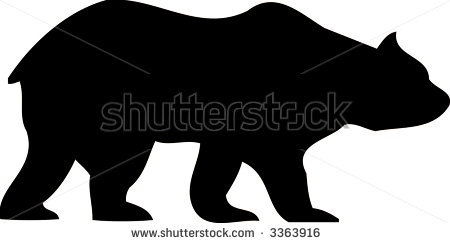 Grizzly Bear Clipart Stock Vector Bear Clip Art Silhouette Design For    