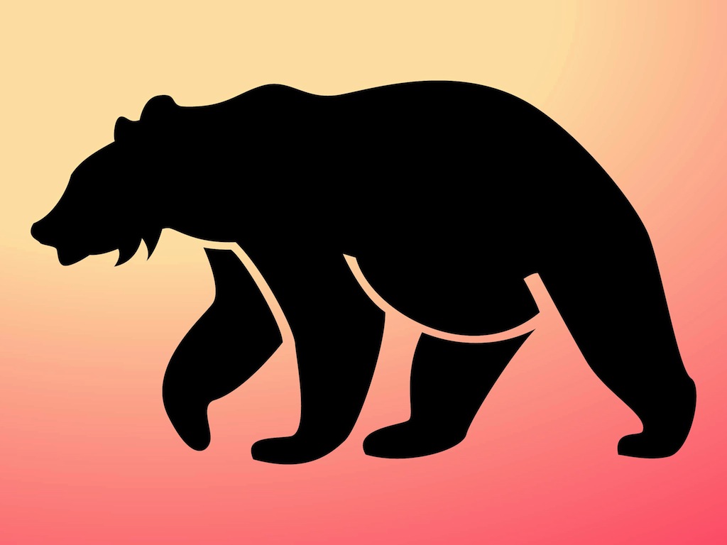 Grizzly Bear Silhouette Vector Vectorportal Bear Silhouette Jpg