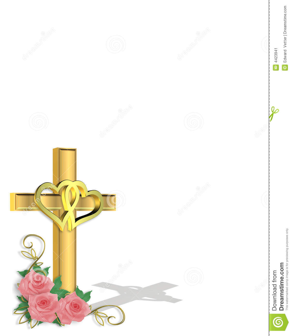 Illustration Composition For Wedding Easter Invitation Background