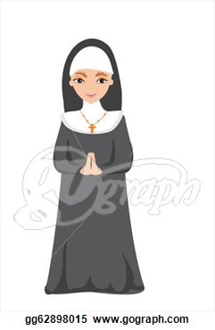 Nun Clipart Vector Illustration Of Nun