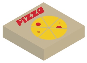 Pizza Clipart Image   Clipart Illustration Of A Pizza Box