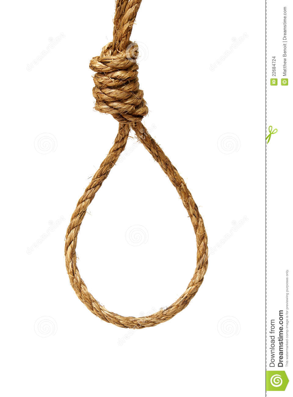 Ready Made Noose On A White Background