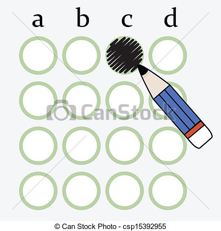 Right Answer Clipart Answer Sheet Clipart Vector