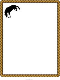 Rope Border Frame The Edges Of This Printable Rodeo Border Page With