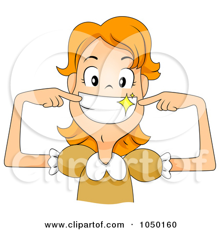 Royalty Free  Rf  Clip Art Illustration Of A Smiling Girl With Pearly