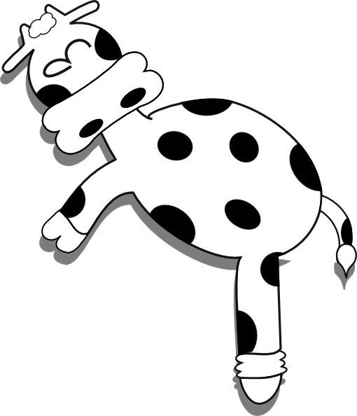 Sleeping Cow Clip Art At Clker Com   Vector Clip Art Online Royalty