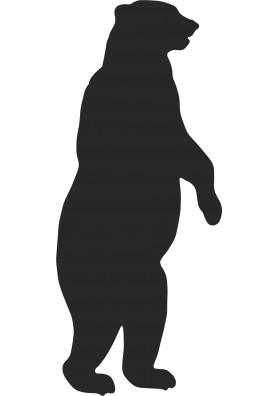 Standing Bear Silhouette Laser Cut Silhouette Grizzly Bear Standing