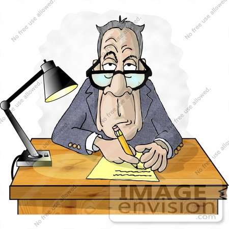 Store Manager Clipart 17816 Old Manager Man Taking