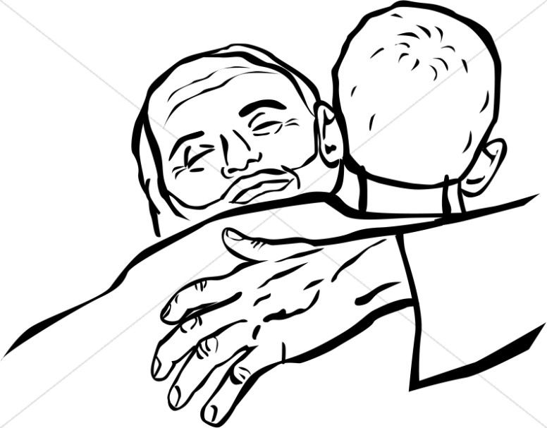 The Father Embraces The Prodigal Son Clipart   New Testament Clipart