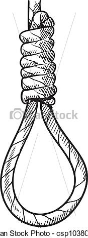 Vector Clipart Of Hangmans Noose Sketch   Doodle Style Hangmans Noose