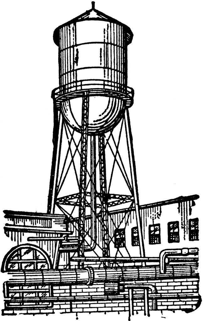 Water Tower   Clipart Etc