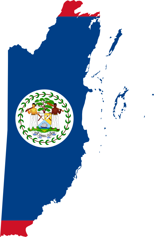 Belize Map Flag