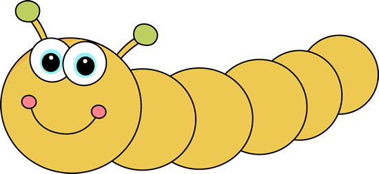 Cartoon Caterpillar   Yellow Caterpillar With Big Cartoon Eyes