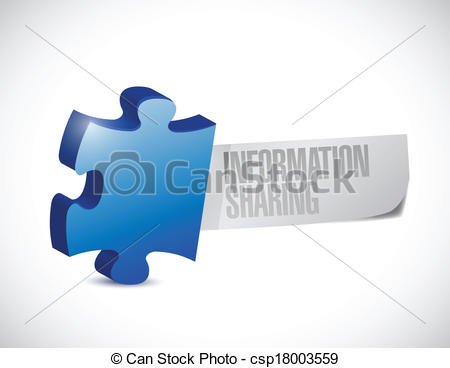 Clipart Vector Of Puzzle Information Sharing Illustration Design Over
