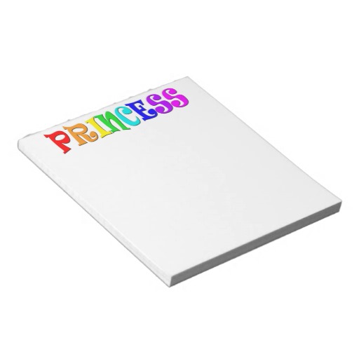 Cute Cartoon Clip Art Rainbow Princess Tiara Memo Pads