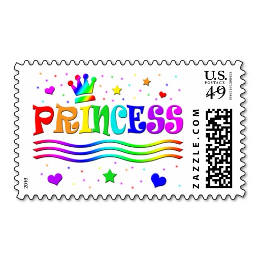 Cute Cartoon Clip Art Rainbow Princess Tiara Postage   Zazzle