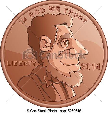 Eps Vector Of Penny   Lincoln Penny Csp15259646   Search Clip Art