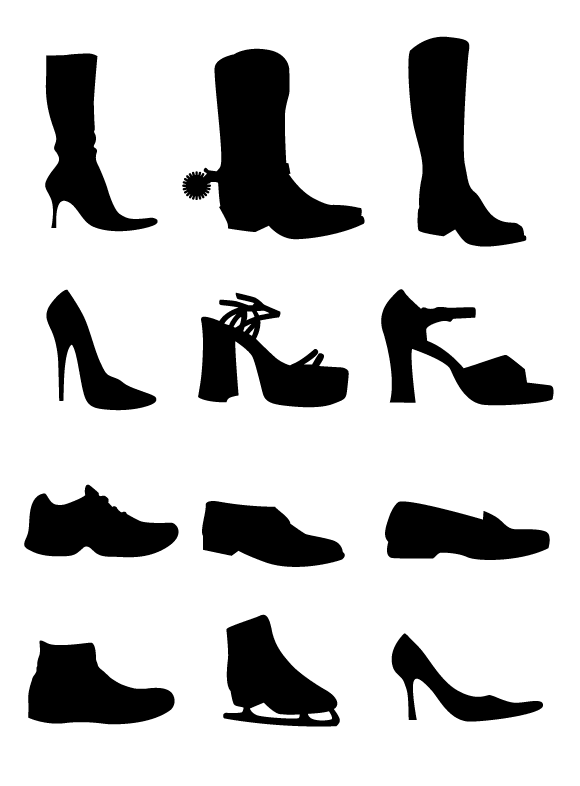 Free Vector Silhouettes From Shoes    You Never Know When You Are Goin