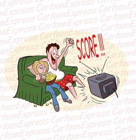 Go Back   Gallery For   Watching Football On Tv Clipart