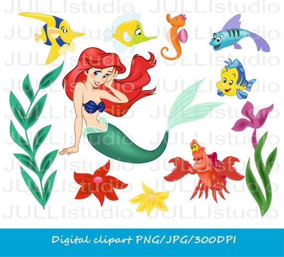 Instant Download   Disney Ariel Princess   The By Jullystudio  3 00