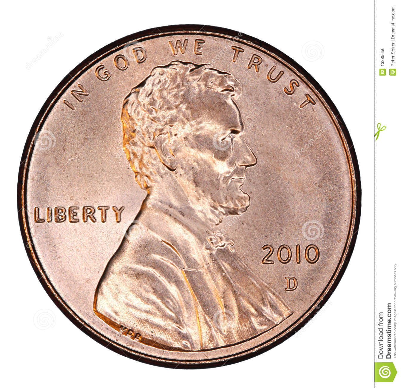Penny Clipart Us Lincoln Penny 2010